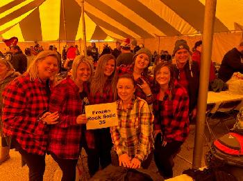RVCU Team Trying to Stay Warm Before the Plunge!
